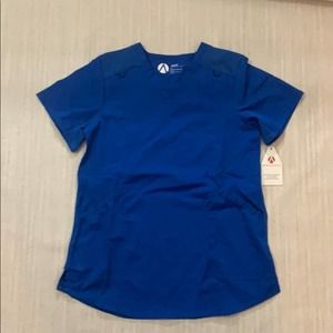👩🏽‍⚕️XS Adar VNeck Scrub Top, Royal Blue👩🏽‍⚕️